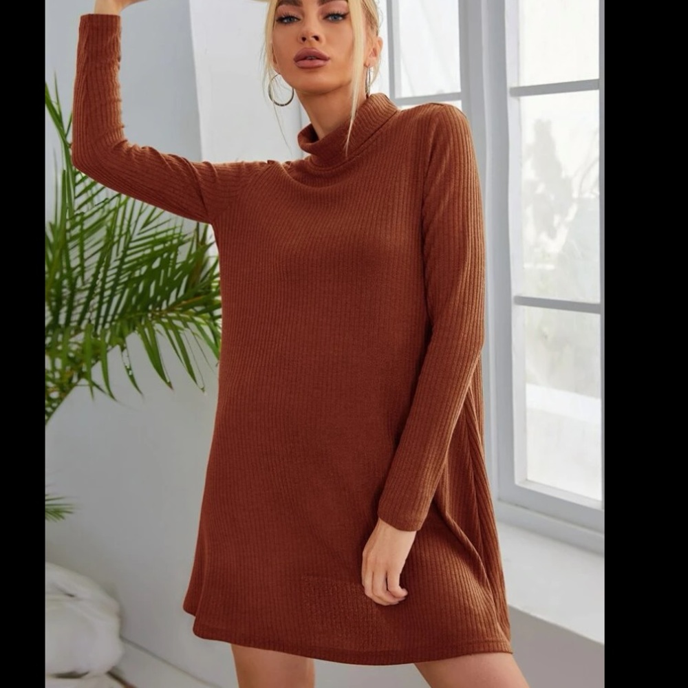 BRAND NEW NEVER WORN Unity Rolled Neck Solid Tee Dress